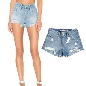 NWT Lovers + Friends Jack High Rise Distressed Cut Off Jean Shorts in Genesee 24